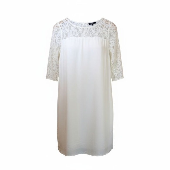 RW&CO. Dresses & Skirts - RW&CO Ivory Shift Dress Size small Lace
